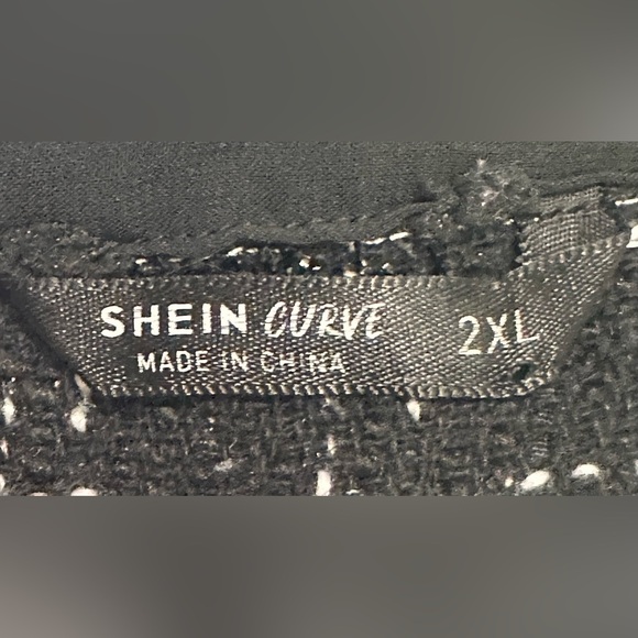 Shein Curve Bouclé Pinny Style Dress - Black, Size 2XL 🖤🖤 - Picture 9 of 12